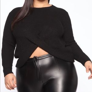 Black halter like sweater